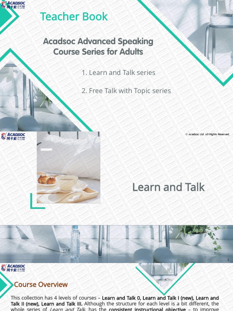 Teacher Book: Acadsoc Advanced Speaking Course Series For Adults | PDF ...