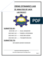 Engineering Dynamics Lab: Force Analysis of Jack