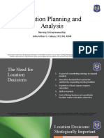 Location Planning and Analysis: Nursing Entrepreneurship John Arthur G. Caluya, ERT, RN, MAN