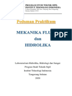 MODUL PRAKTIKUM Mekanika Fluida Dan Hidrolika Fakultas Teknik Sipil Institut Teknologi Indonesia