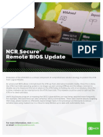 NCR Secure Remote BIOS Update: For More Information, Visit or Email