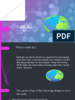 Earth Day: Made By: Maidah Khan From: 7 A