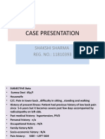 Case Presentation: Shakshi Sharma REG. NO.: 11810393
