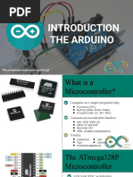 The Arduino: This Presentation Made by Thingerbit's PDF