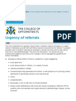Urgency of Referrals - The College of Optometrists
