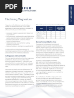 Machining Magnesium: Speeds, Feeds and Depths of Cut
