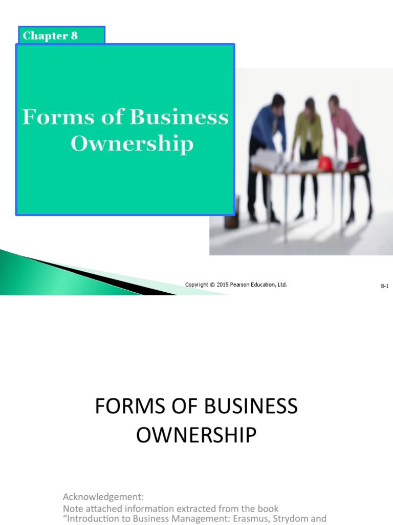 Unit 3 Forms of Business Ownership PDF Corporations Partnership