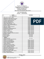 Department of Education: List of Enrollees Grade 7 - Masunurin