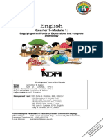 English: Quarter 1-Module 1