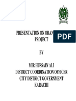 Presentation On Orangi Pilot Project BY Mir Hussain Ali District Coordination Officer City District Government Karachi