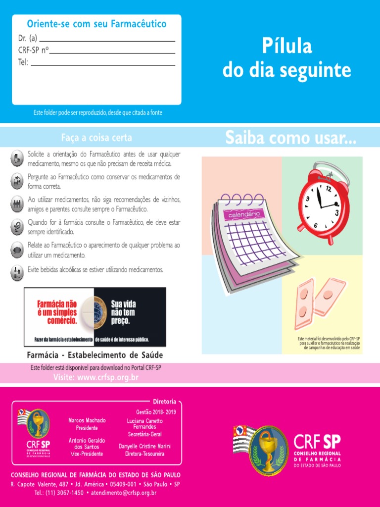 CRFSP Folder Pds | PDF | Anticoncepcionais | Pílula Anticoncepcional ...