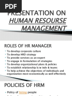 Presentation On Human Resourse Management