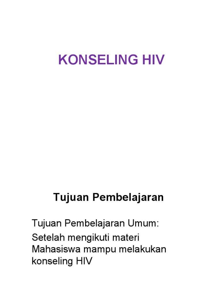 Konseling HIV | PDF