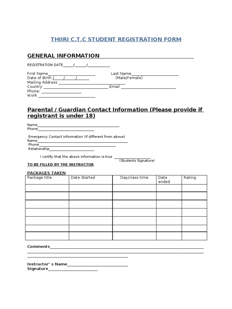 Students Regisration Form | PDF | Cyberspace | Communication