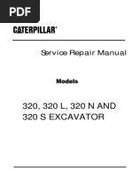 Caterpillar Cat 320 EXCAVATOR (Prefix 4ZJ) Service Repair Manual (4ZJ00460 and Up)