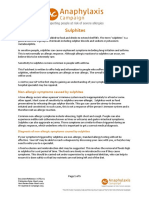 Sulphites: Non-Allergic Symptoms Caused by Sulphites