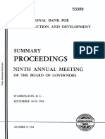 Proceedings: International Bank For Reconstruction and Development