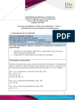 Guia de actividades y Rúbrica de evaluación - Paso 1 -  Introducción a las sucesiones y progresiones
