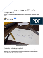 Time Series Decomposition - ETS Model Using Python