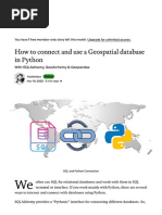 How To Connect and Use A Geospatial Database in Python