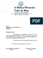 Carta 29 de Abril Escuela Básica Morayma Veloz de Báez