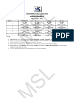 TIME TABLE FOR FINAL EXAMINATION Online (PRIMARY Section)
