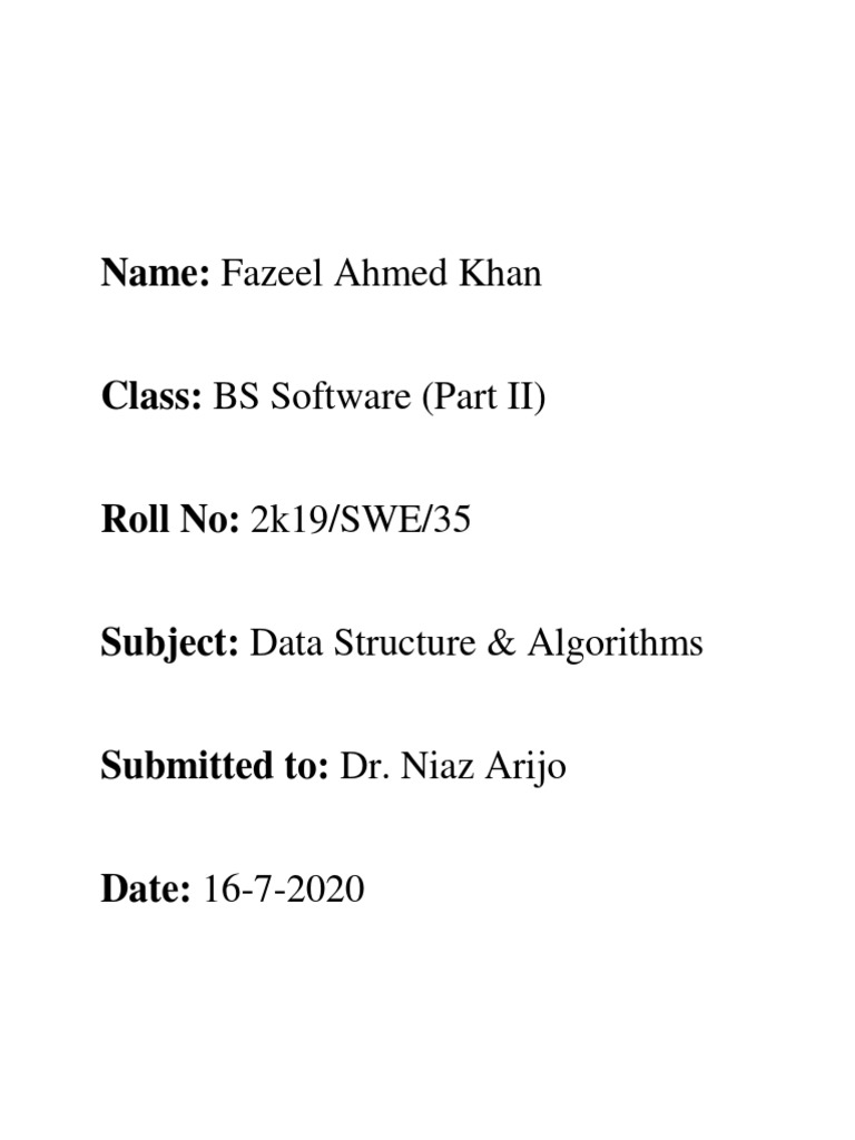Data Structure Assignment 1 | PDF | Software Engineering | Software ...