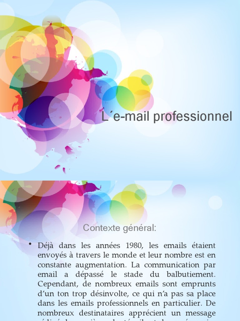 Règles de l'Email Professionnel | PDF | la communication | l'Internet
