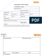 Assignment 1 Front Sheet: Qualification BTEC Level 5 HND Diploma in Computing