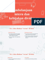 Pembelanjaan Intern & Kebijakan Dividen