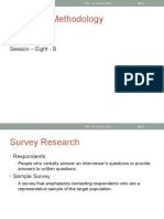 Research Methodology: Session - Eight - B