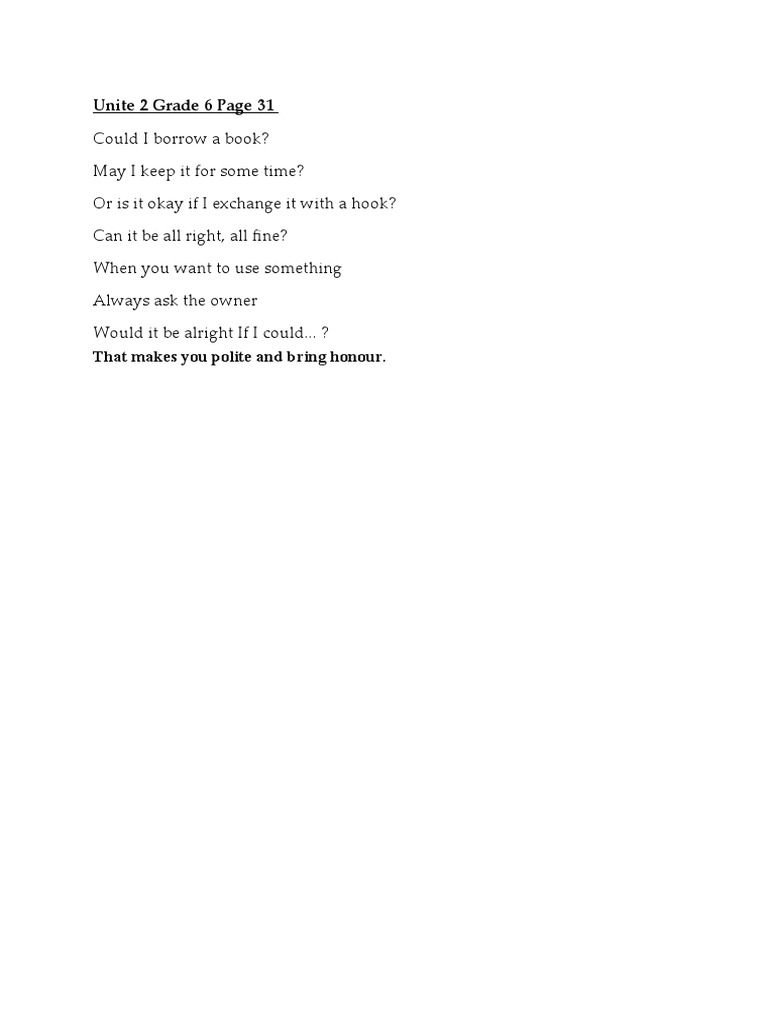 educational songs for grade 6