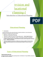 Supervision and Educational Planning-I