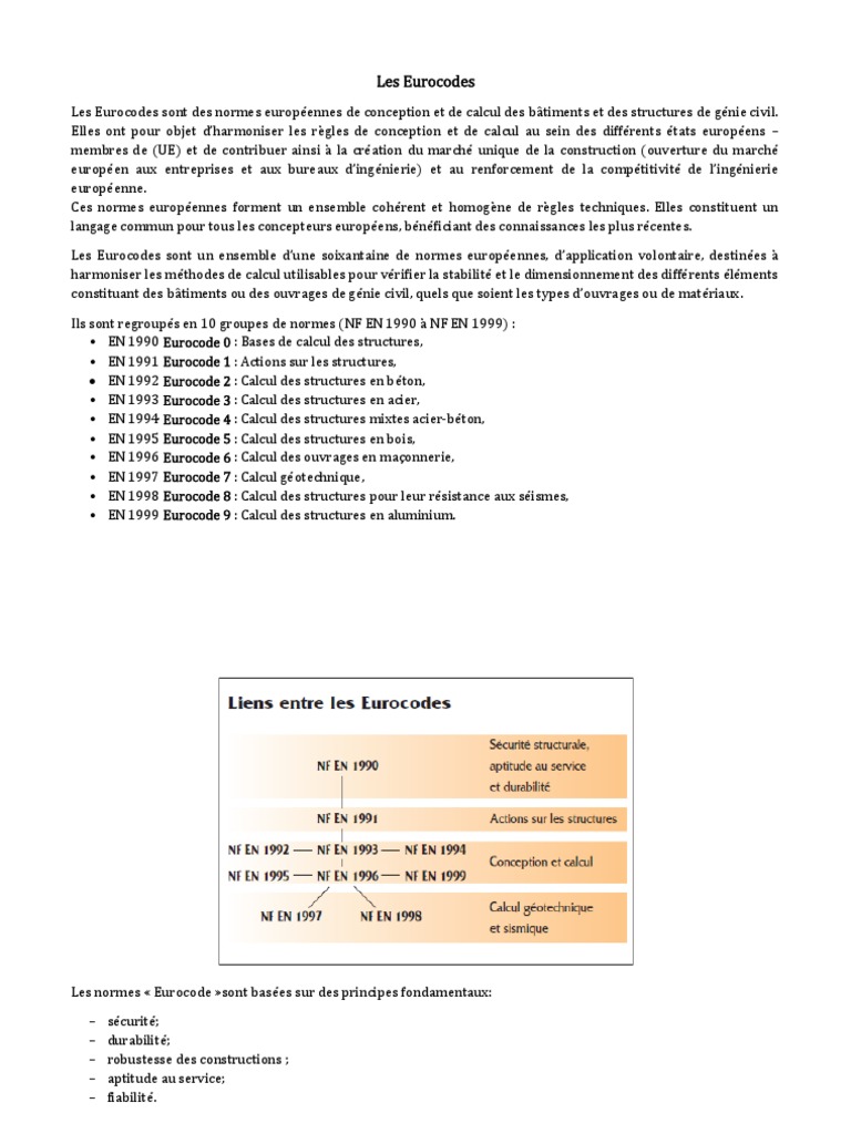 Normes Eurocodes pour la construction | PDF | Béton armé | Béton