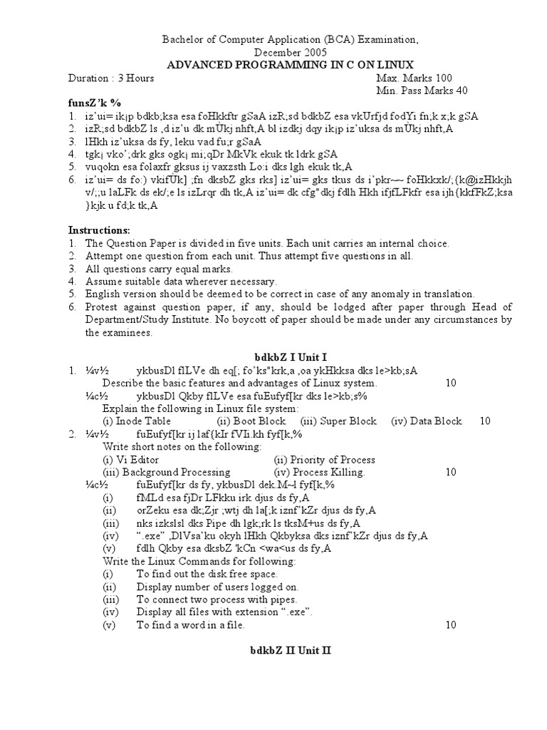 Advanced Programming in C On Linux December 2005 | PDF | Operating ...