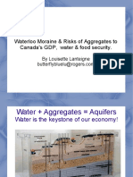 Waterloo Moraine & Risks of Aggregates To Canada's GDP, Water & Food Security