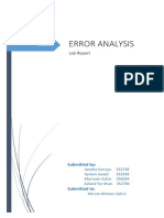 Error Analysis: Lab Report