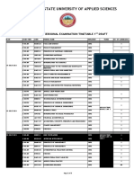 Manicaland State University of Applied Sciences: July 2021 - Sessional Examination Timetable 1 Draft