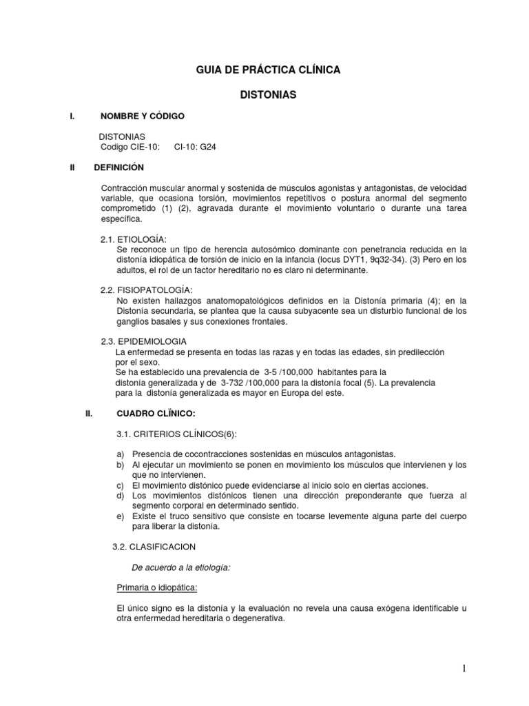 02 ATETOSIS - Escala de Fahn-Marsden para Distonía | PDF | Distonia ...