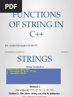 Functions of String in C++