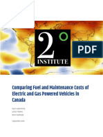 Comparing Fuel and Maintenance Costs of Electric and Gas Powered Vehicles in Canada