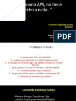 "El Funcionario APS, No Tiene Derecho A Nada ": Leonardo Espinoza Acosta Abogado