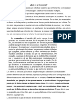 Qué es la Economía? Introducción a la Ciencia Económica