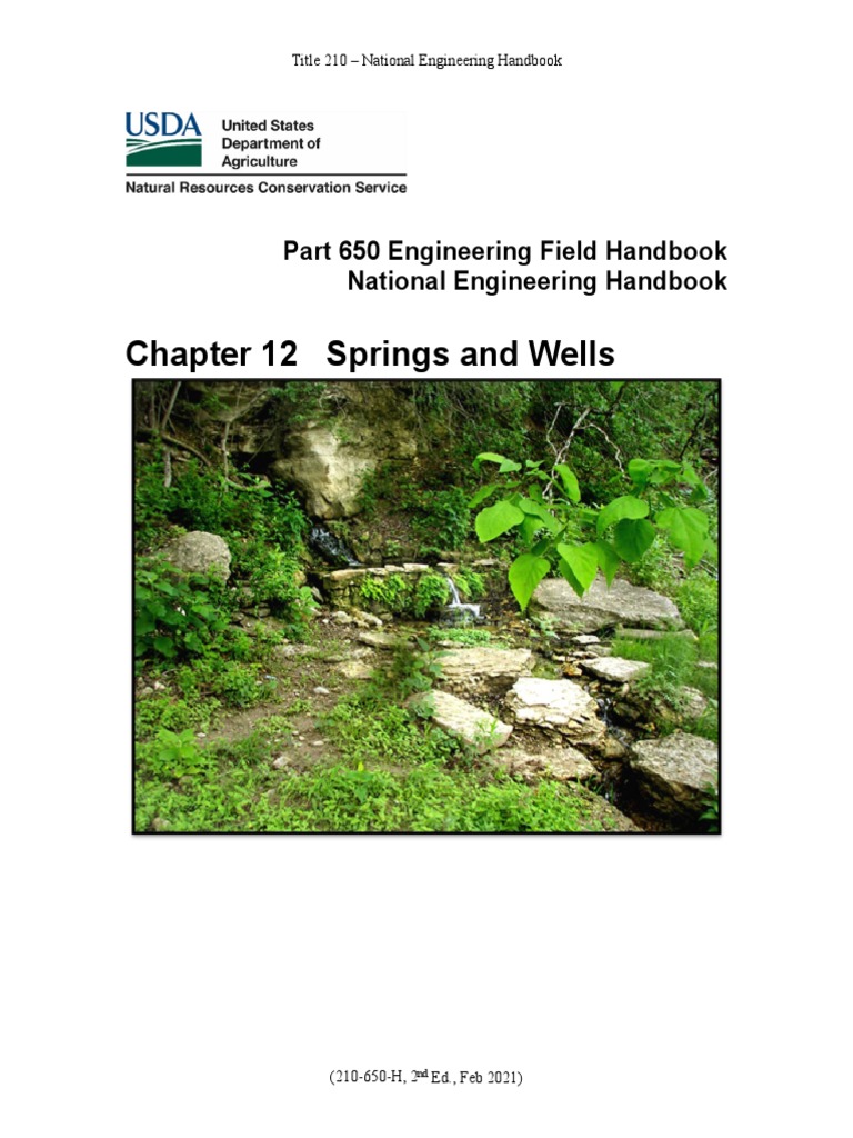 Springs and Wells in Engineering Handbook | PDF | Aquifer | Groundwater