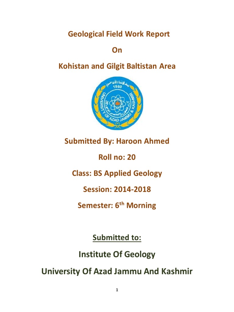 Geological Field Study: Kohistan & Gilgit | PDF | Granite | Rock (Geology)