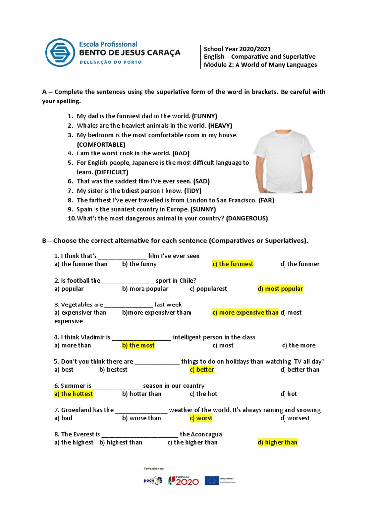 Comparative and Superlative PDF Earth Sciences Geography