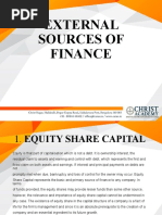 External Sources of Finance