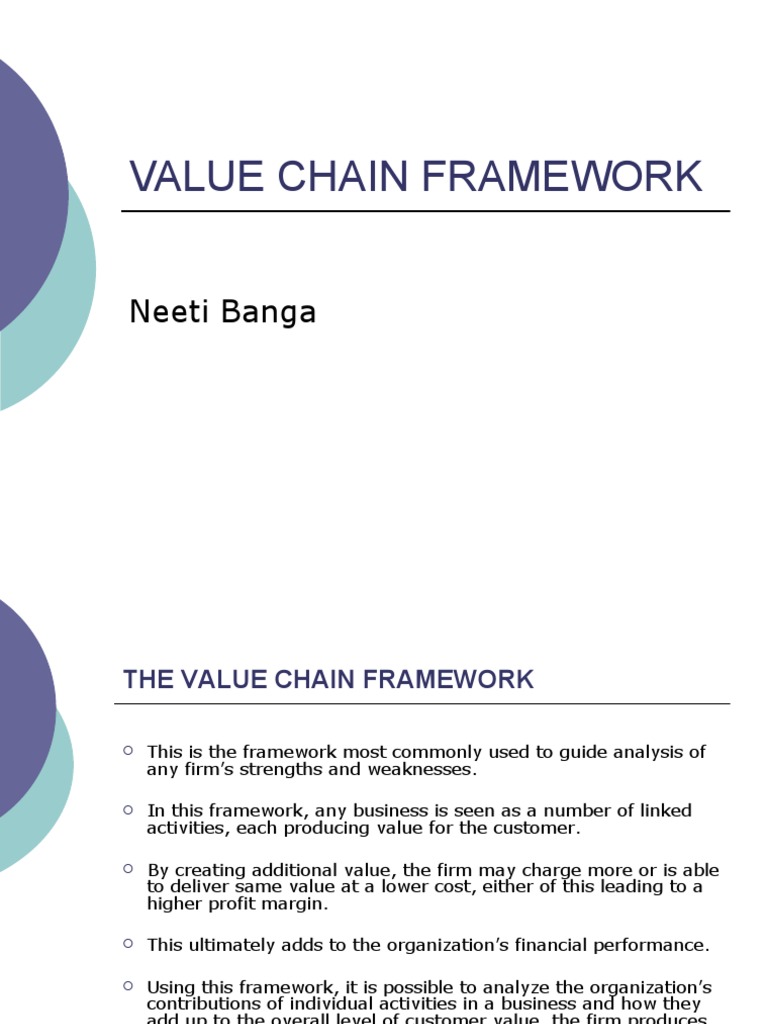 Value Chain Framework: Neeti Banga | PDF | Value Chain | Sales