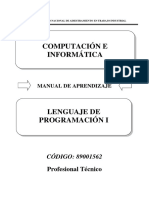 89001562 Lenguaje de Programacion