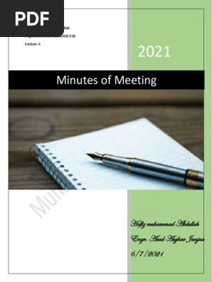 Minutes of Meeting